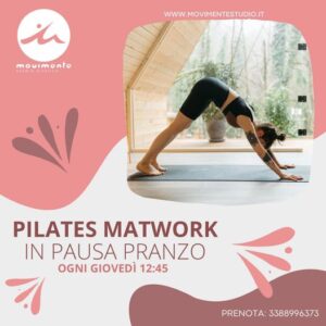 Pilates matwork in pausa pranzo